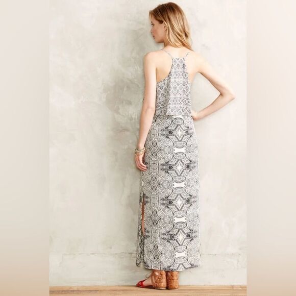 VANESSA VIRGINIA by ANTHROPOLOGIE NWOT Talitha Maxi Dress in Black and White - Picture 2 of 11